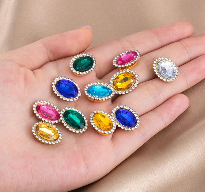 Embroidery Craft - 30pcs 14x18mm Colored Acrylic Beads With