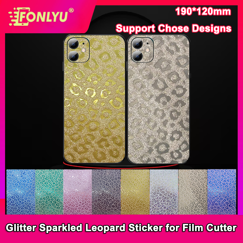 Glitter Vinyl Roll - FONLYU Leopard Glitter Shiny Back Stickers