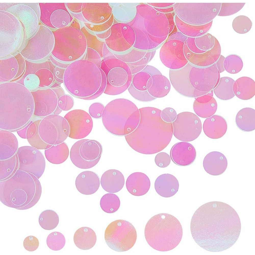 Embroidery Craft - 1800Pcs 6 Sizes Loose Sequin Flat