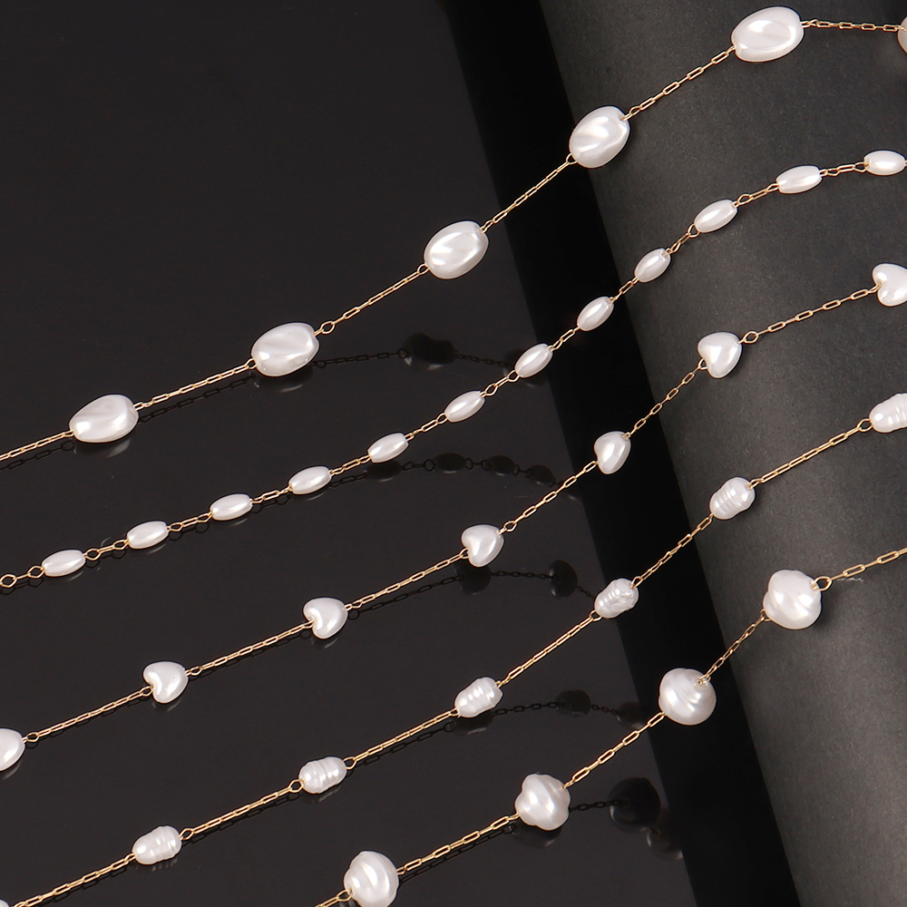 Pearl Trim Chain - 1Meters Stainless Steel Chain Bulk Imitation