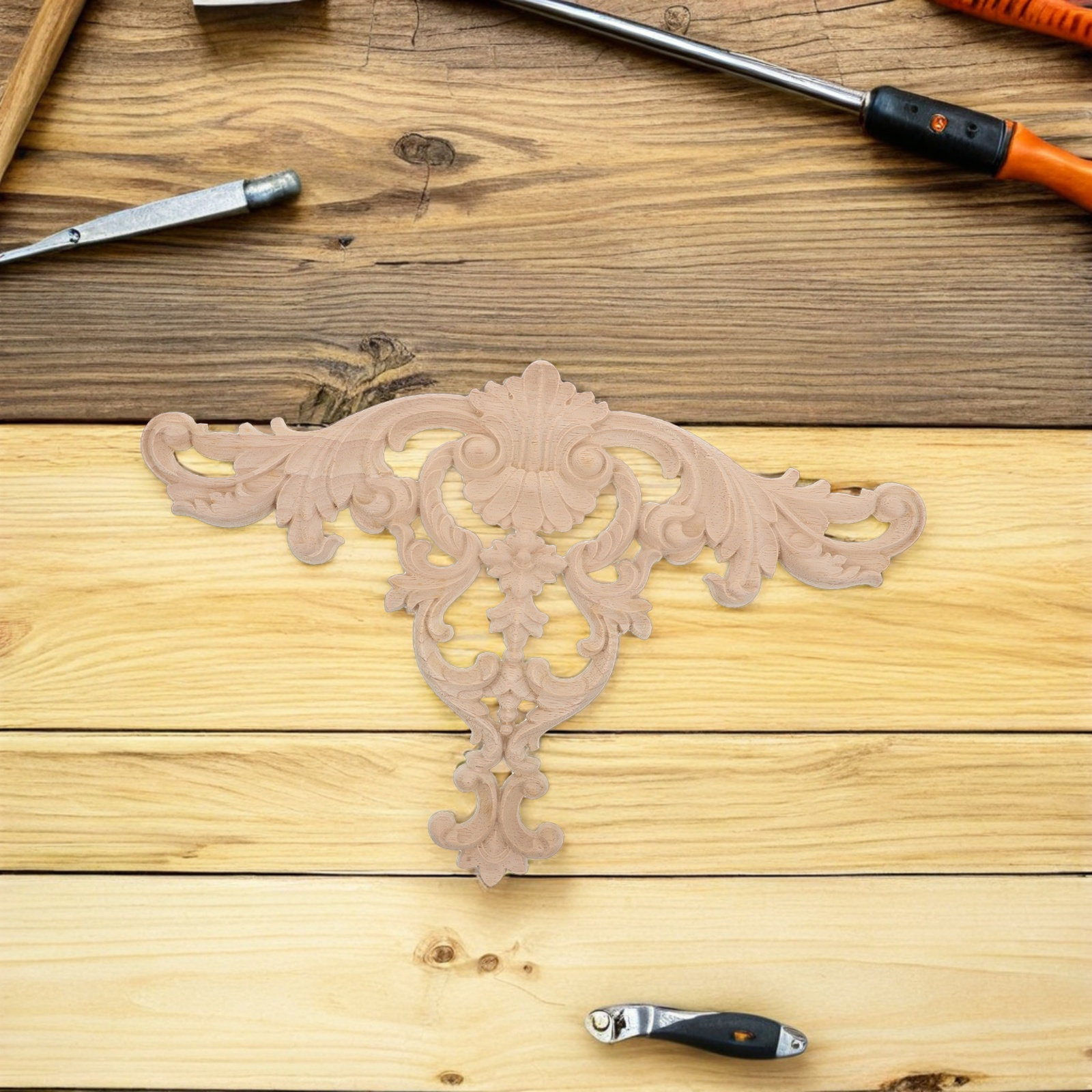 Craft Embellishment - Wood Carved Appliques for Furniture Vintage