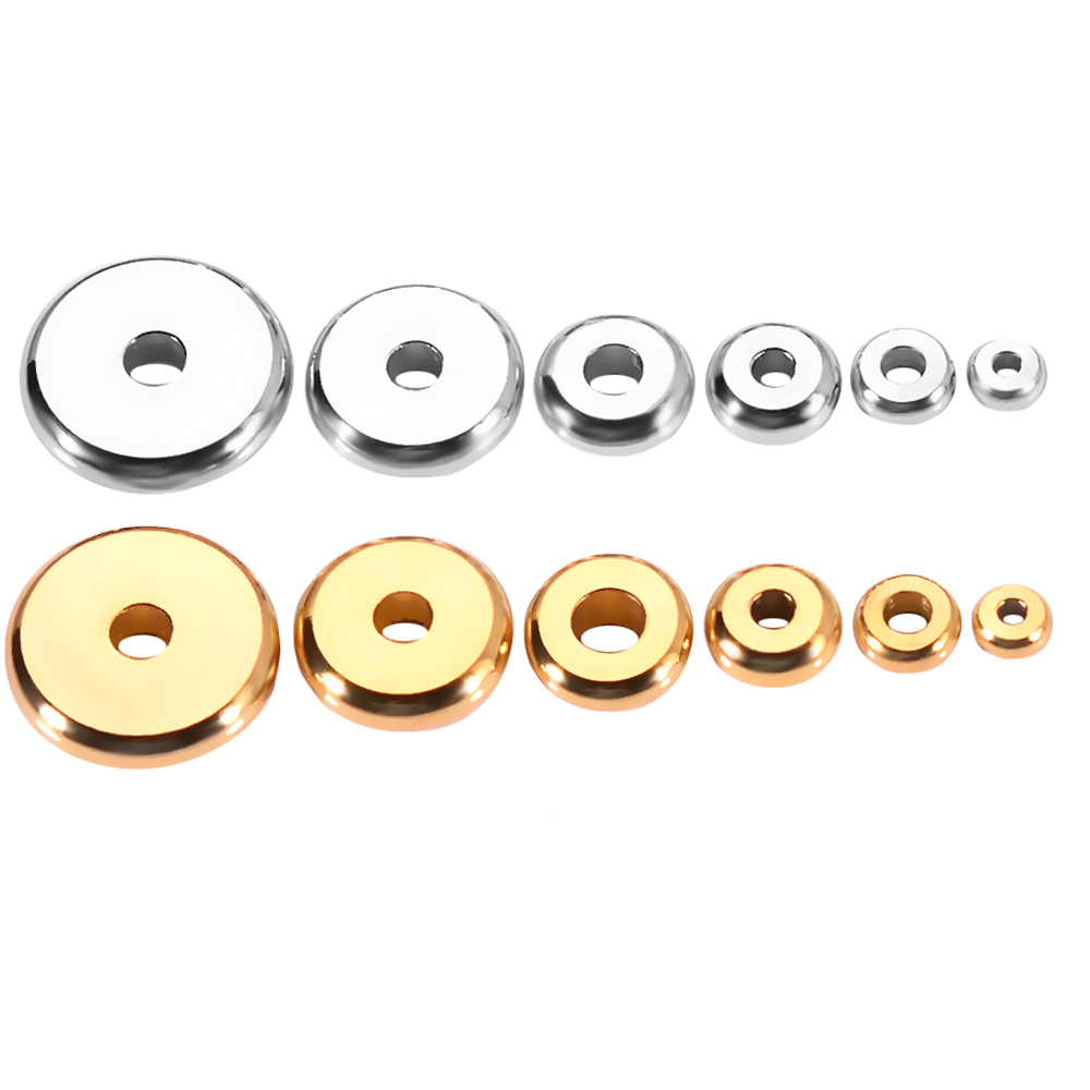 Craft Embellishments - 50Pcs/Lot Stainless Steel Spacers Beads Flat