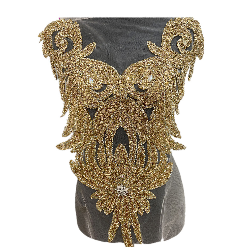 Embellish Craft - Gold Motif Hot Fix Rhinestones Embellishment