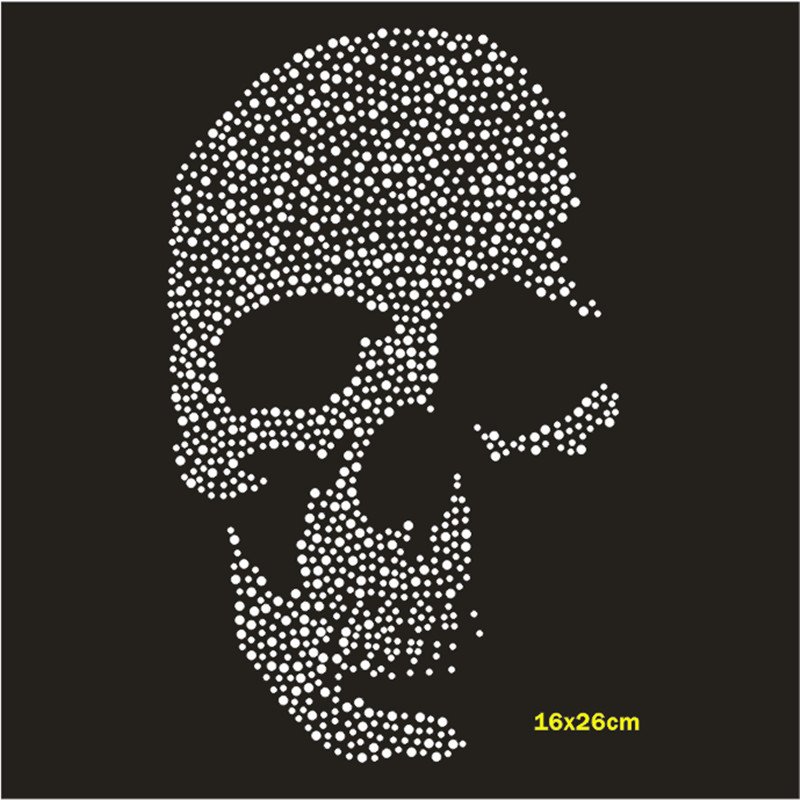 Skull Hotfix Strass Motif Cust - مراجعة Hotfix Rhinestone Sheet وسعره