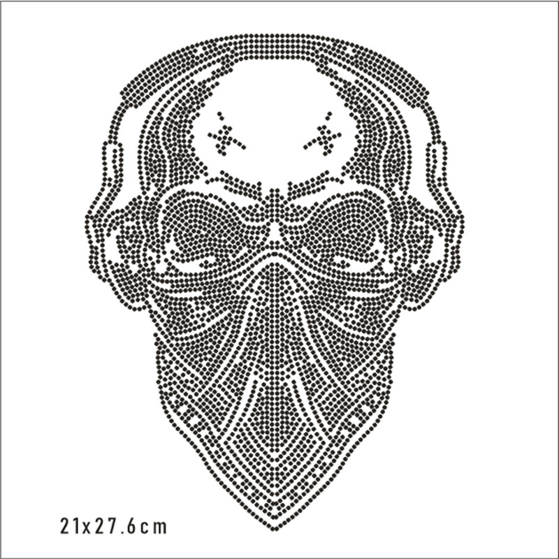 Skull Hotfix Strass Motif Cust - مراجعة Hotfix Rhinestone Sheet وسعره
