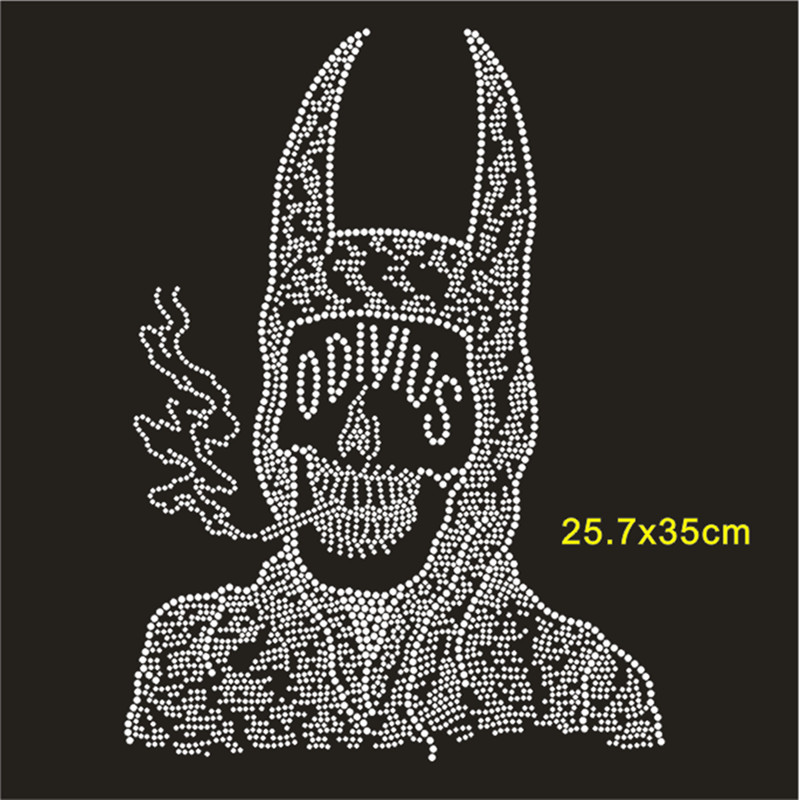 Skull Hotfix Strass Motif Cust - مراجعة Hotfix Rhinestone Sheet وسعره