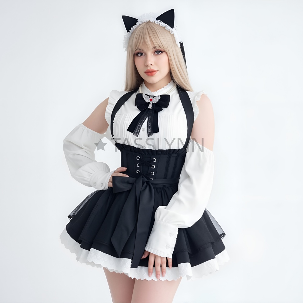 Cat Ear Nun Maid Dress Women's - مراجعة Embellish Knit وسعره