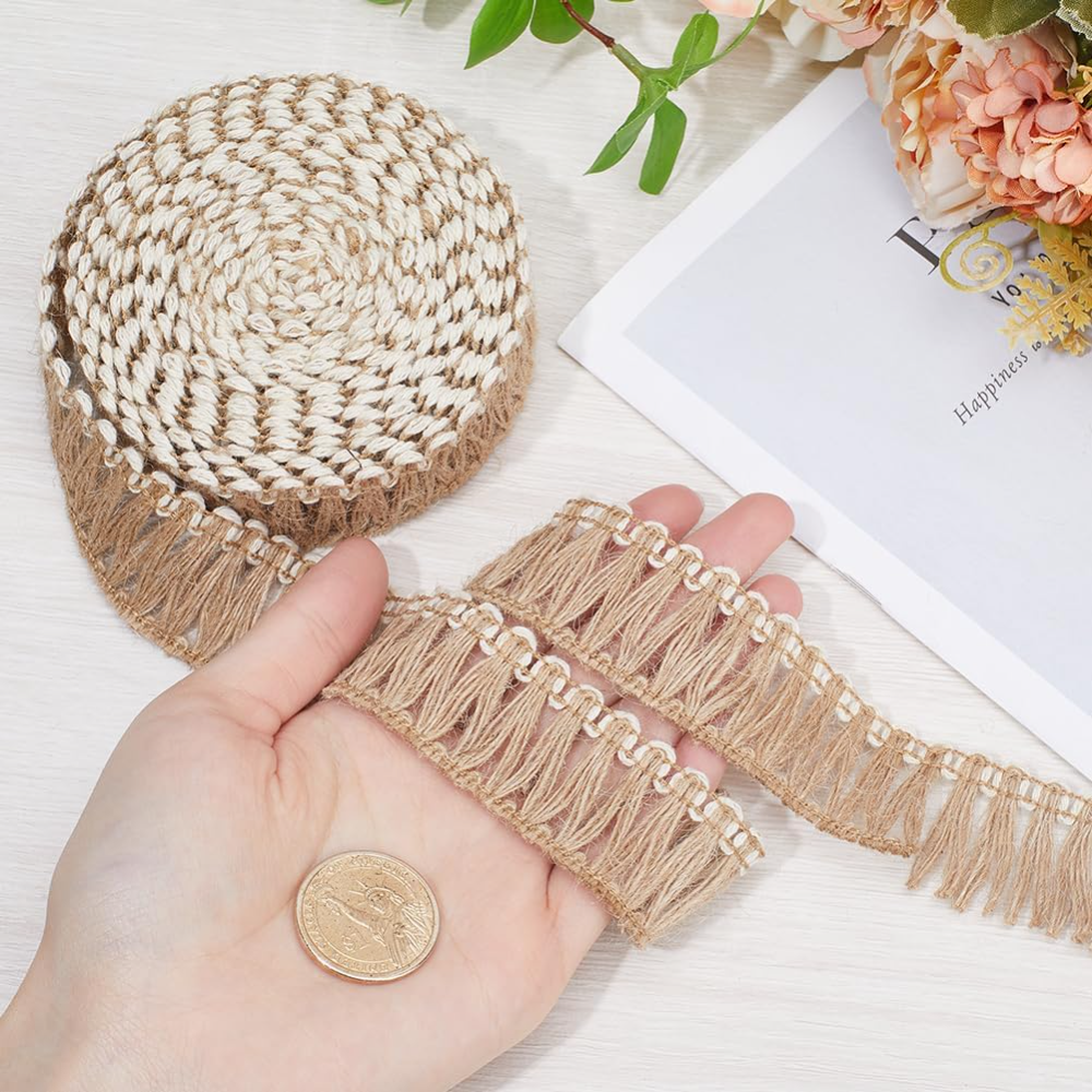 5 Meters Burlap Fringe Tassel  - مراجعة Tassel Fringe Trim وسعره