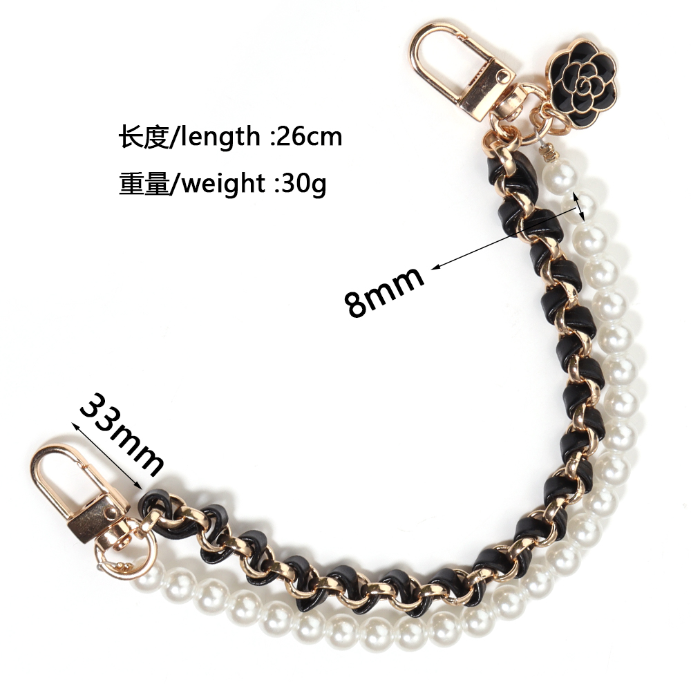 1 Strand/Lot Leather Imitation - مراجعة Pearl Trim Chain وسعره