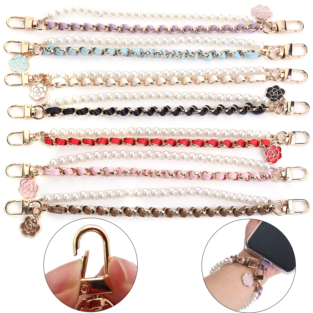 1 Strand/Lot Leather Imitation - مراجعة Pearl Trim Chain وسعره