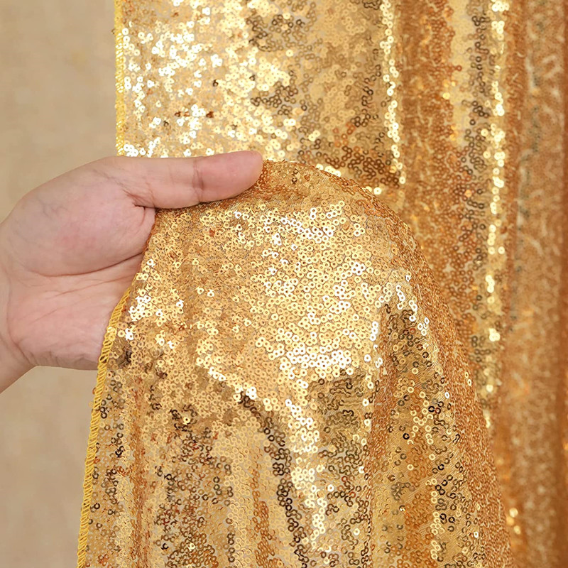 Gold/Silvery Sequin Backdrop C - مراجعة Sequin Fabric Panel وسعره