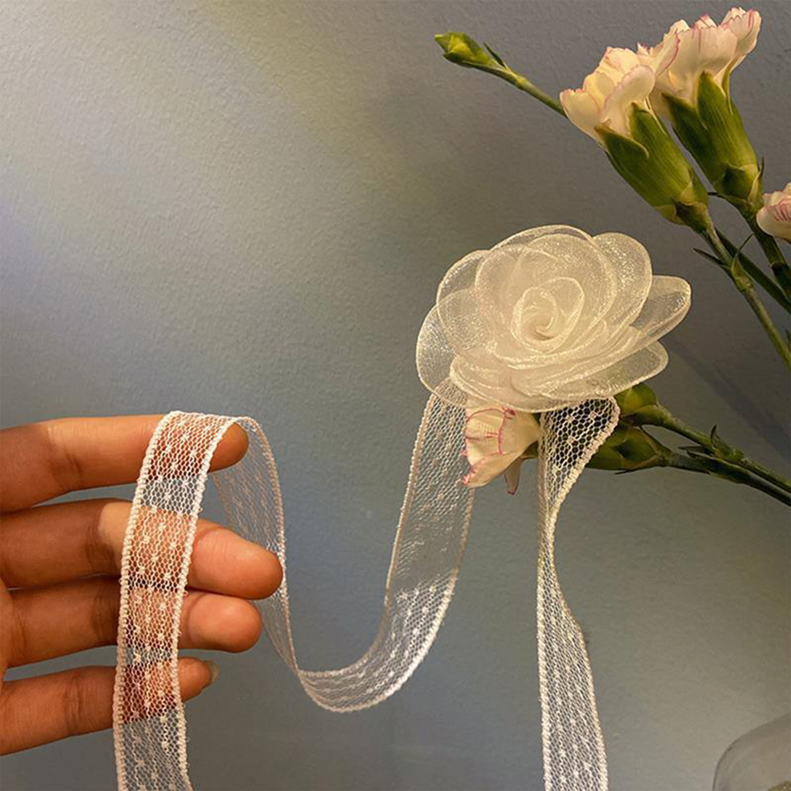 Lace Ribbon Tie Headband With  - مراجعة Lace Ribbon Trim وسعره