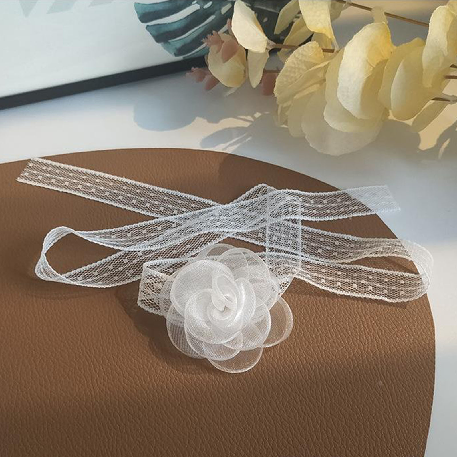 Lace Ribbon Tie Headband With  - مراجعة Lace Ribbon Trim وسعره