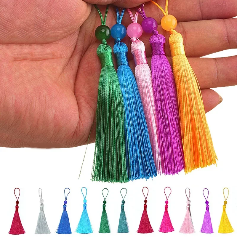 10/5Pcs Polyester Silk Tassel  - مراجعة Beaded Trim Fringe وسعره