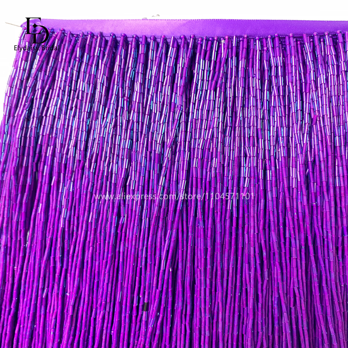 30CM Long Purple Green Black B - مراجعة Fringe Ribbon Sewing وسعره