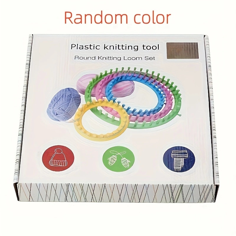 4 Size Round Plastic Scarf Kni - مراجعة Pom Pom Maker Tool وسعره