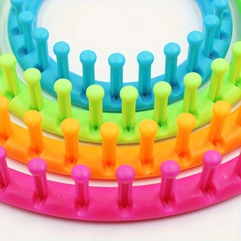 4 Size Round Plastic Scarf Kni - مراجعة Pom Pom Maker Tool وسعره