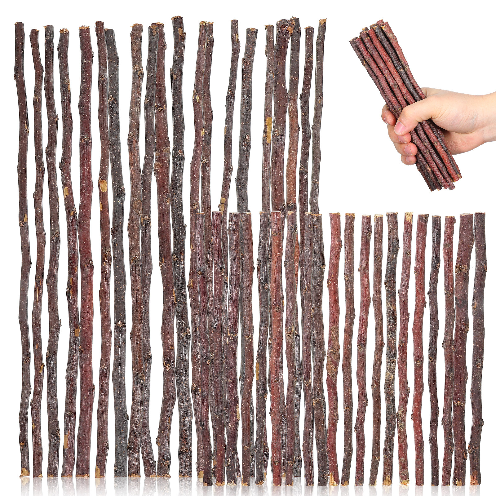 40Pcs DIY Wooden Sticks Natura - مراجعة Craft Embellishment وسعره