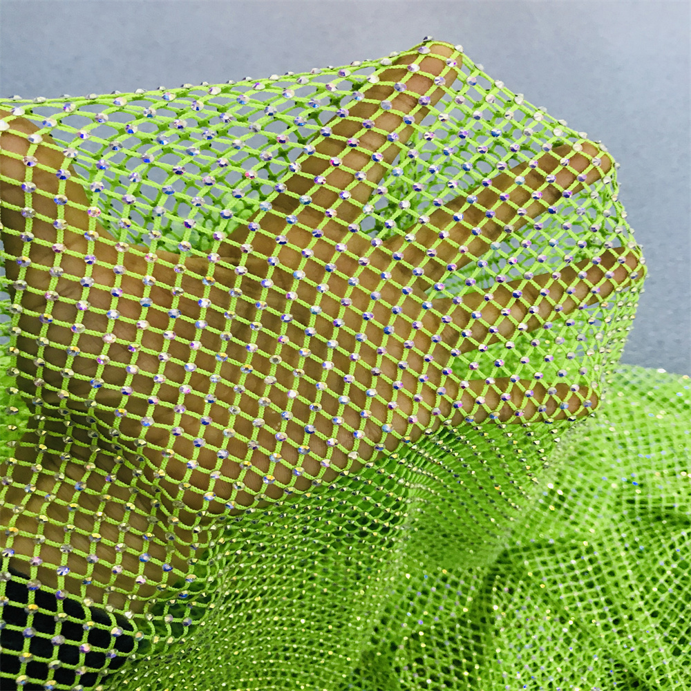 Chunky Glitter Blue Yellow Gla - مراجعة Crystal Mesh Fabric وسعره