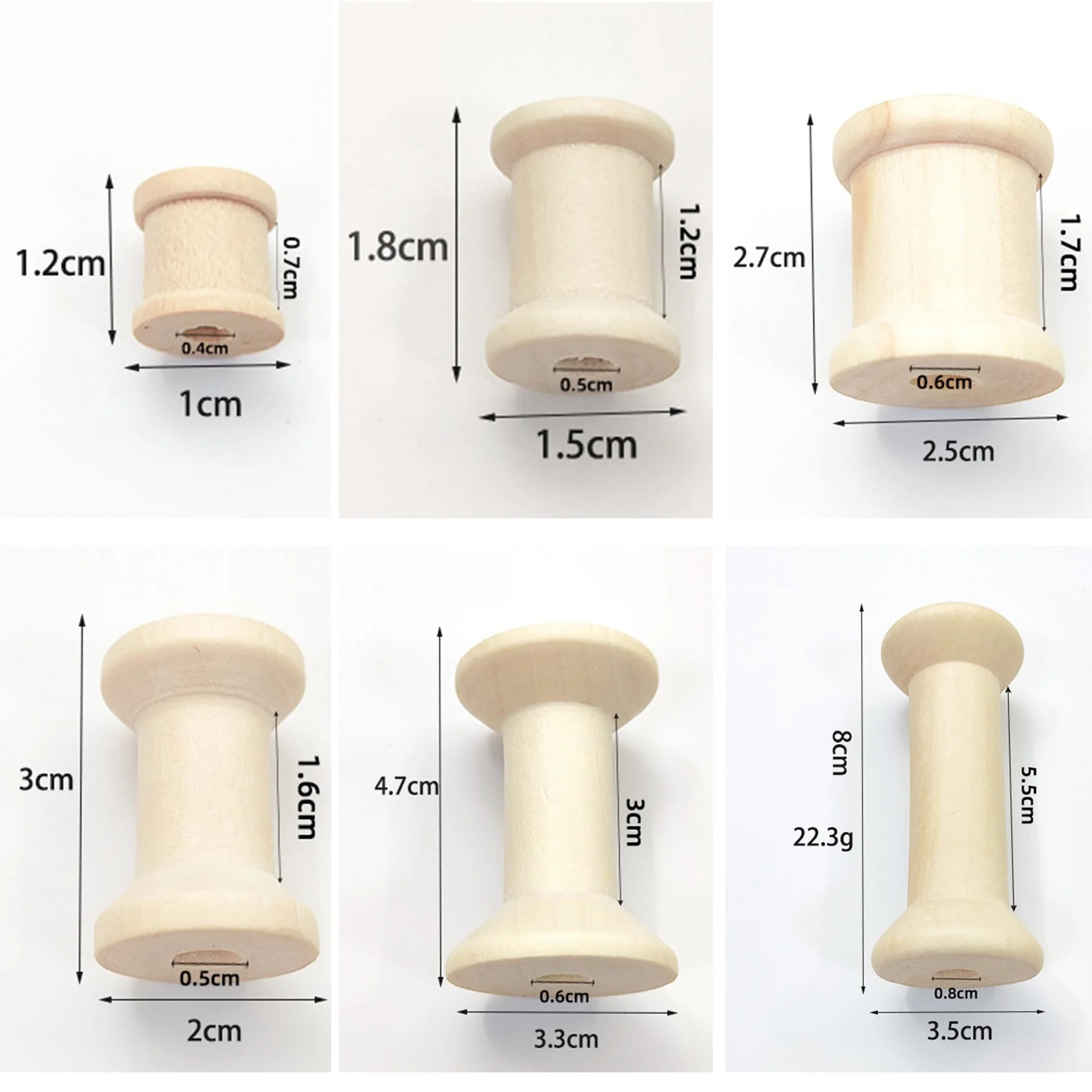 10/5Pcs Mini Wooden Bobbins Em - مراجعة Organza Ribbon Spool وسعره