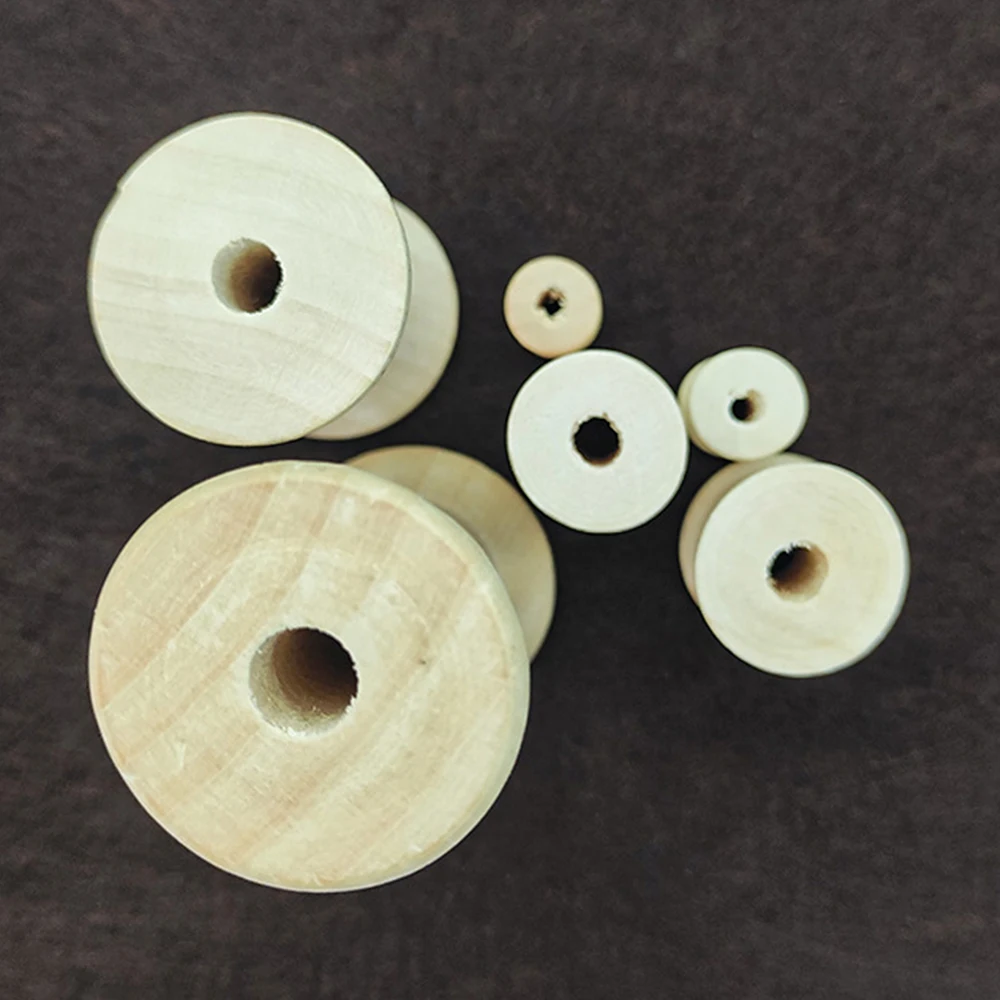 10/5Pcs Mini Wooden Bobbins Em - مراجعة Organza Ribbon Spool وسعره