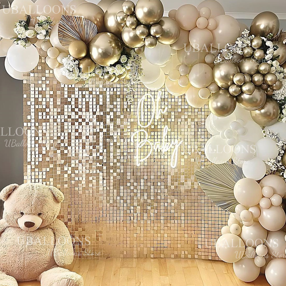 Matte Champagne Gold Backdrop  - مراجعة Sequin Fabric Panel وسعره