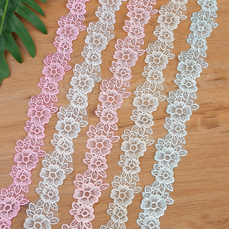 5CM Width Embroidered Organza  - مراجعة Lace Ribbon Trim وسعره
