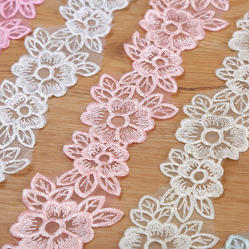 5CM Width Embroidered Organza  - مراجعة Lace Ribbon Trim وسعره