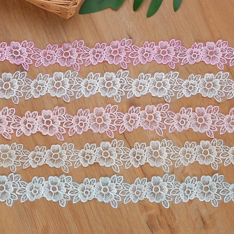 5CM Width Embroidered Organza  - مراجعة Lace Ribbon Trim وسعره