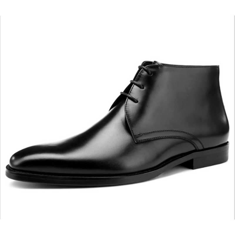 Men's Calf Leather Western Ank - مراجعة Guipure Lace Panel وسعره