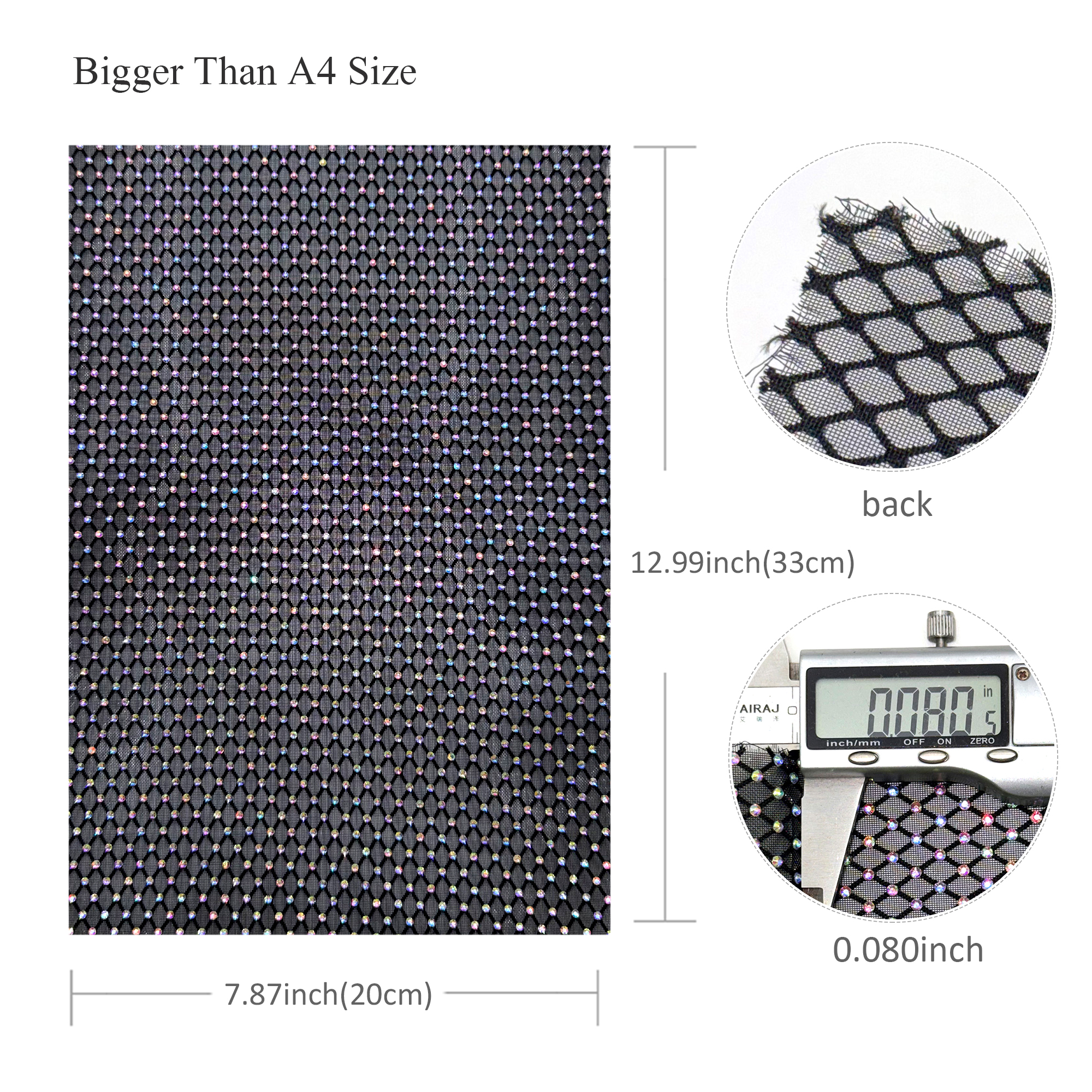 1pc 7.87x12.99inch Luxury Hotf - مراجعة Hotfix Rhinestone Sheet وسعره