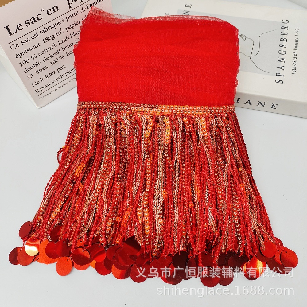10Yards Sequins Tassel Lace Tr - مراجعة Fringe Ribbon Sewing وسعره