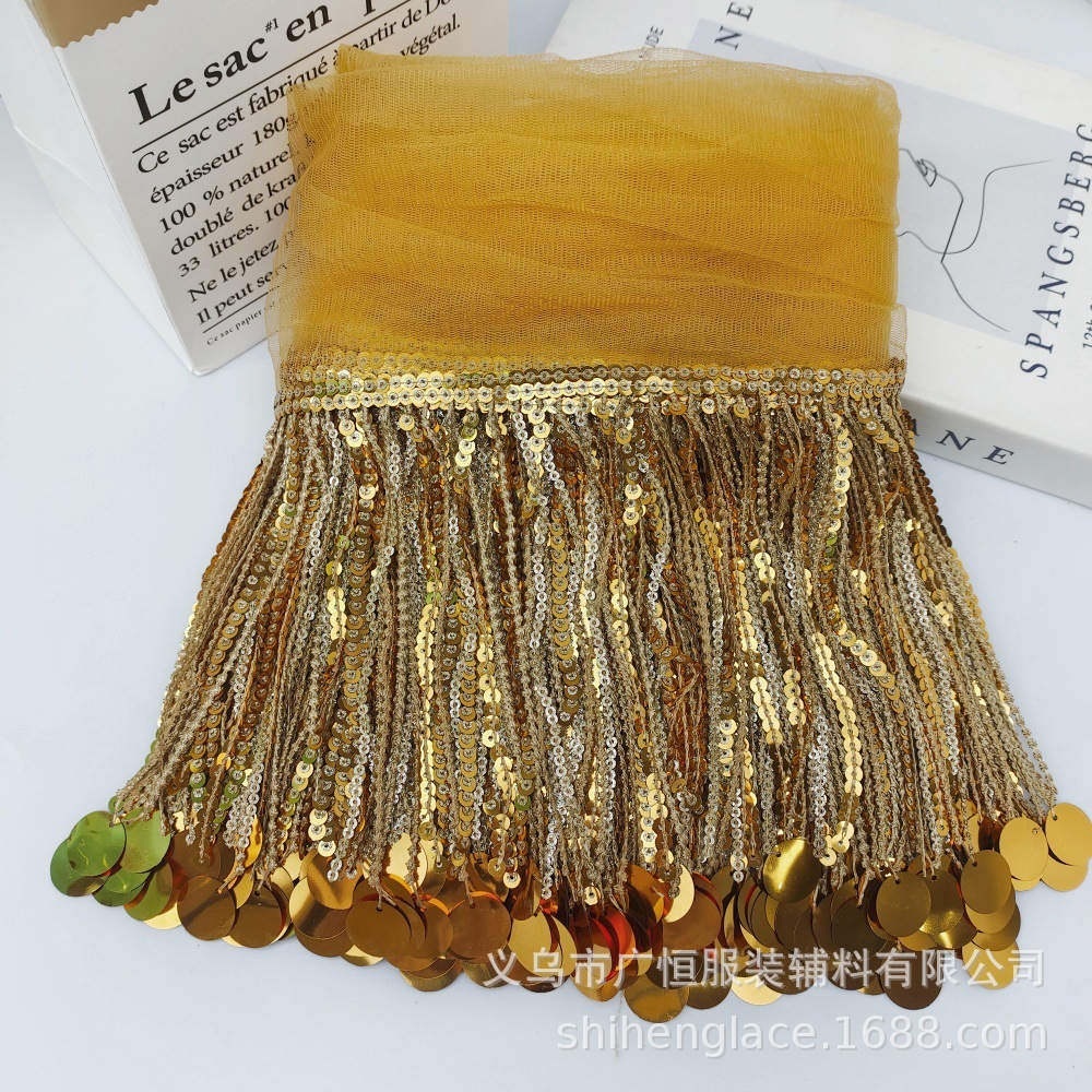 10Yards Sequins Tassel Lace Tr - مراجعة Fringe Ribbon Sewing وسعره