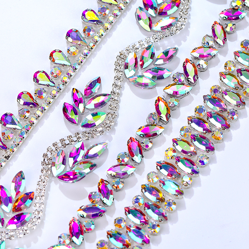 QIAO Rhinestone Trim Crystal A - مراجعة Crystal Mesh Fabric وسعره