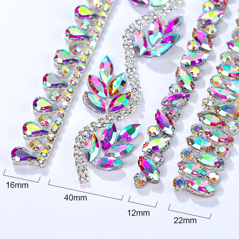 QIAO Rhinestone Trim Crystal A - مراجعة Crystal Mesh Fabric وسعره