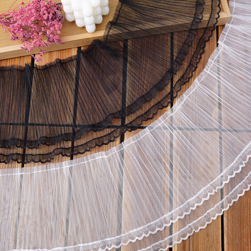 16CM Wide Double Layers Chiffo - مراجعة Fringe Ribbon Sewing وسعره