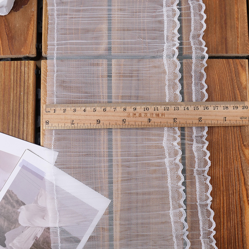 16CM Wide Double Layers Chiffo - مراجعة Fringe Ribbon Sewing وسعره