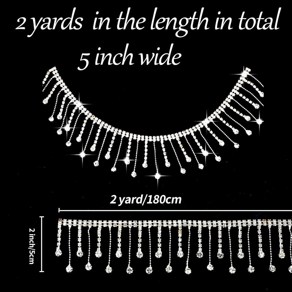 2 Yards Rhinestone Fringe Trim - مراجعة Tassel Fringe Trim وسعره