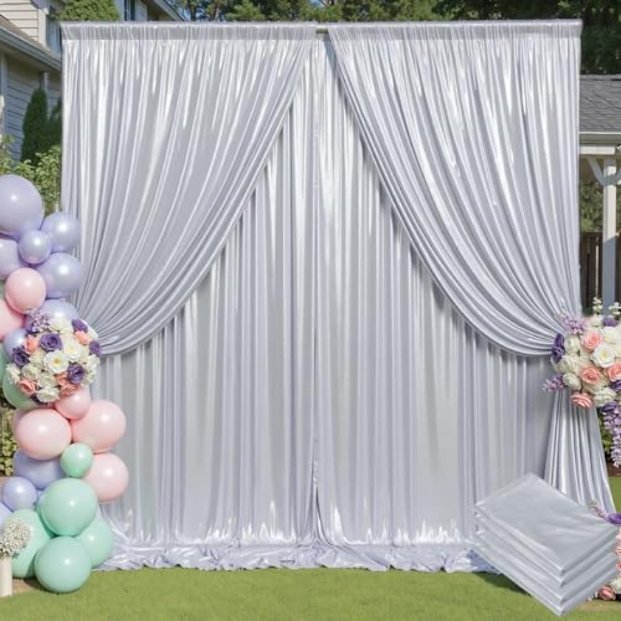 Parties and weddings: silver s - مراجعة Sequin Fabric Panel وسعره