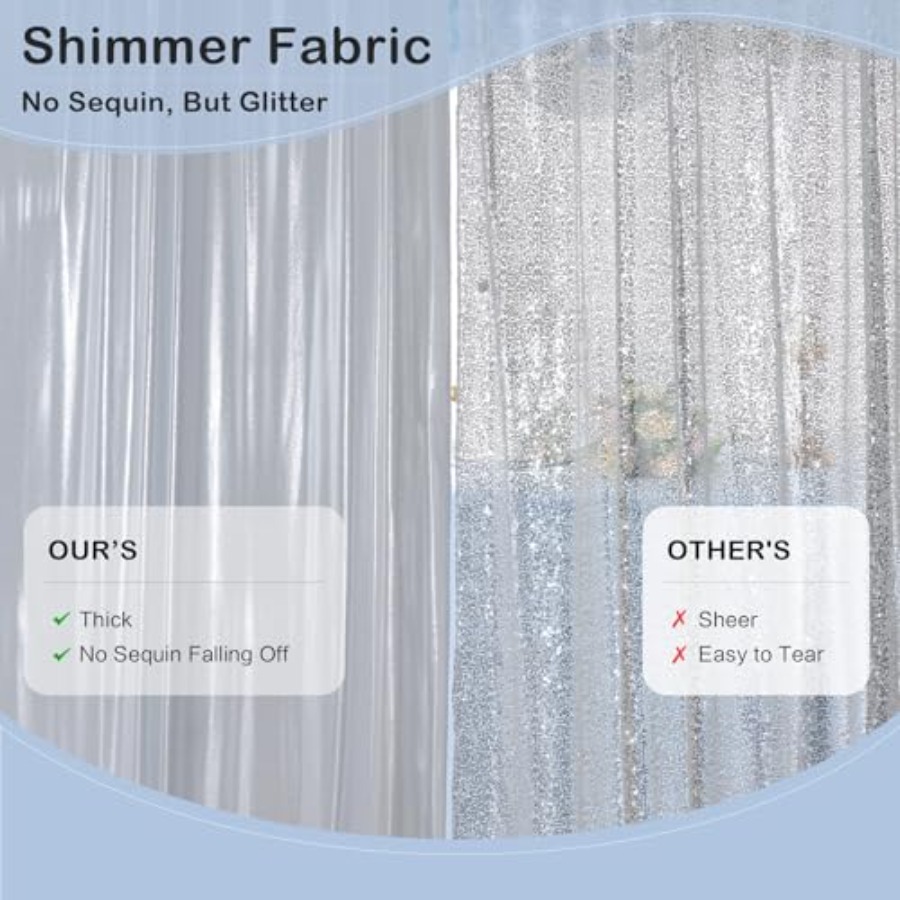 Parties and weddings: silver s - مراجعة Sequin Fabric Panel وسعره