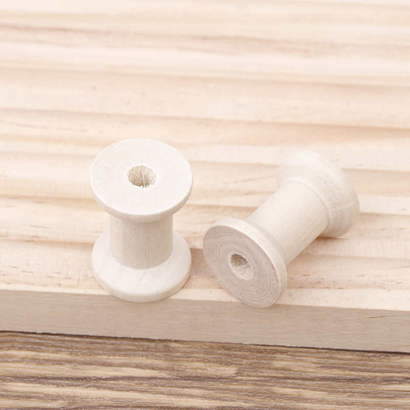 10Pc Vintage Wooden Spools DIY - مراجعة Organza Ribbon Spool وسعره