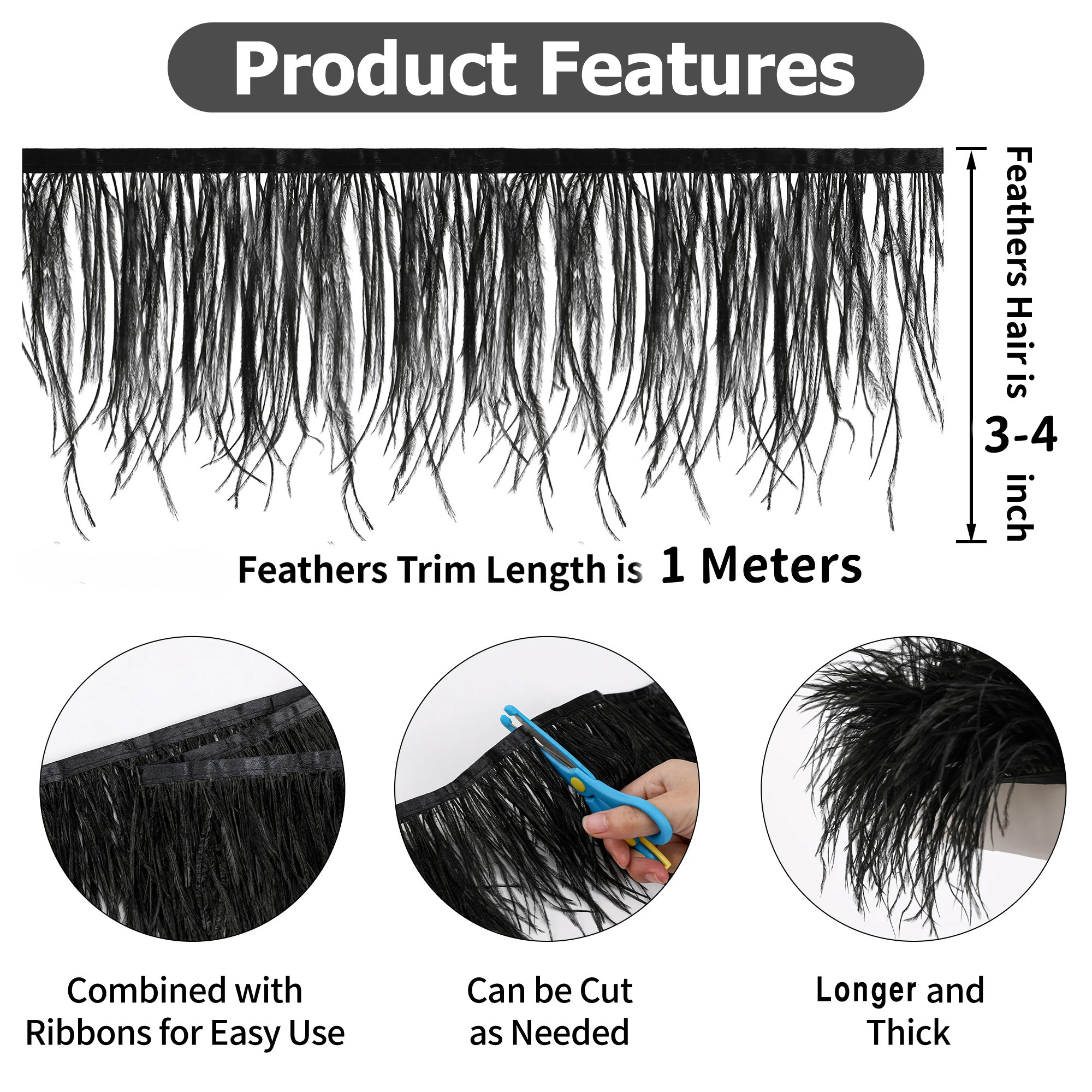 100CM Natural ostrich Feather  - مراجعة Feather Trim Marabou وسعره