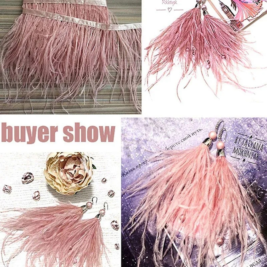 100CM Natural ostrich Feather  - مراجعة Feather Trim Marabou وسعره