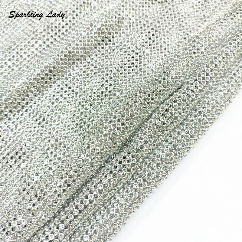 3MM Fashion Metal Rhinestone F - مراجعة Crystal Mesh Fabric وسعره