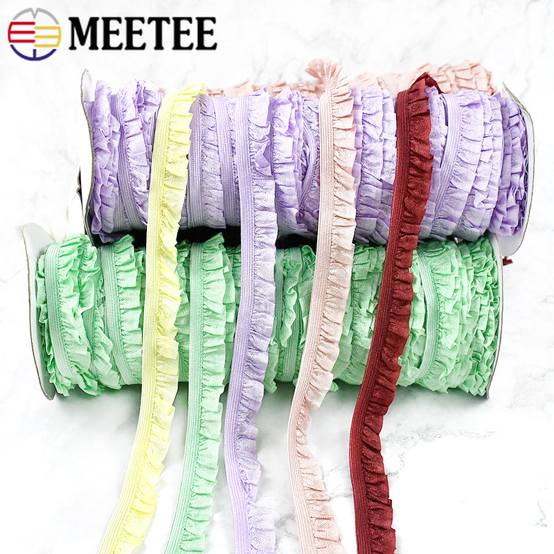 5/10/20M 15mm Ruffle Elastic R - مراجعة Lace Ribbon Trim وسعره