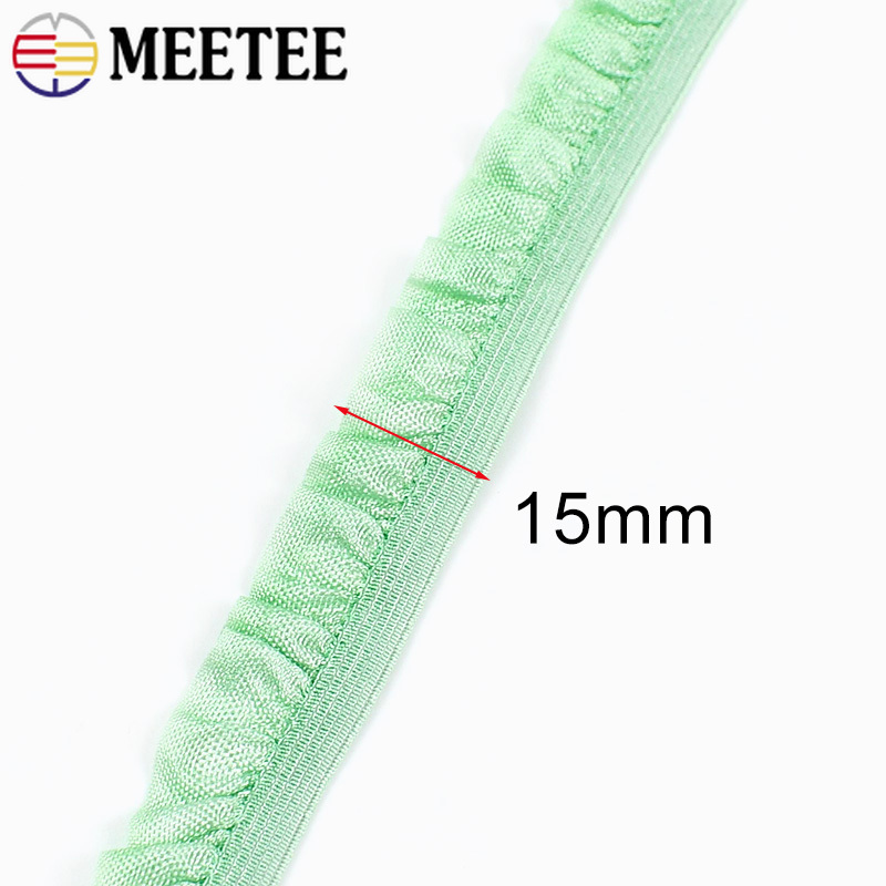 5/10/20M 15mm Ruffle Elastic R - مراجعة Lace Ribbon Trim وسعره