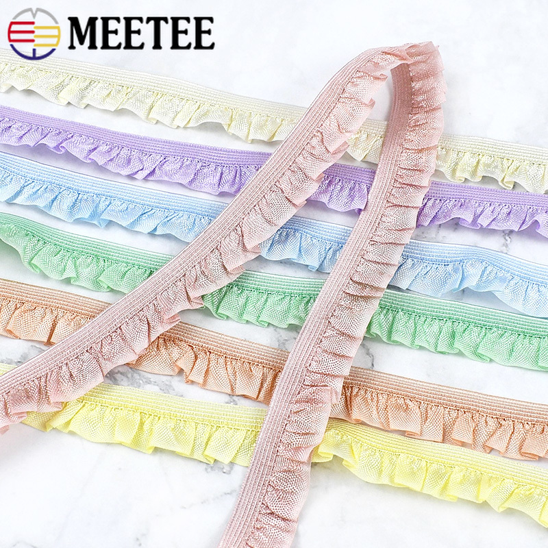 5/10/20M 15mm Ruffle Elastic R - مراجعة Lace Ribbon Trim وسعره
