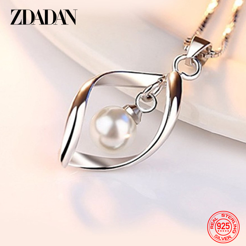 ZDADAN 925 Sterling Silver Hol - مراجعة Pearl Trim Chain وسعره
