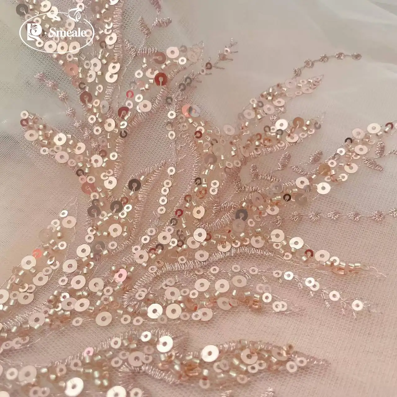 5Pair-2Pair.Rose Gold Sequin T - مراجعة Applique Patch Flower وسعره
