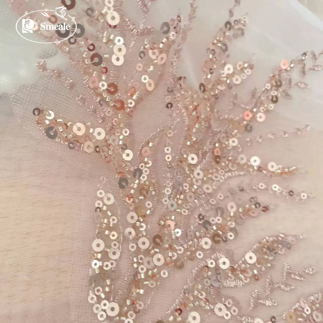 5Pair-2Pair.Rose Gold Sequin T - مراجعة Applique Patch Flower وسعره
